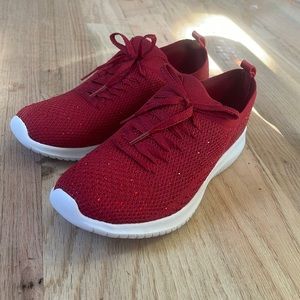 Sketchers red sparkle shoes